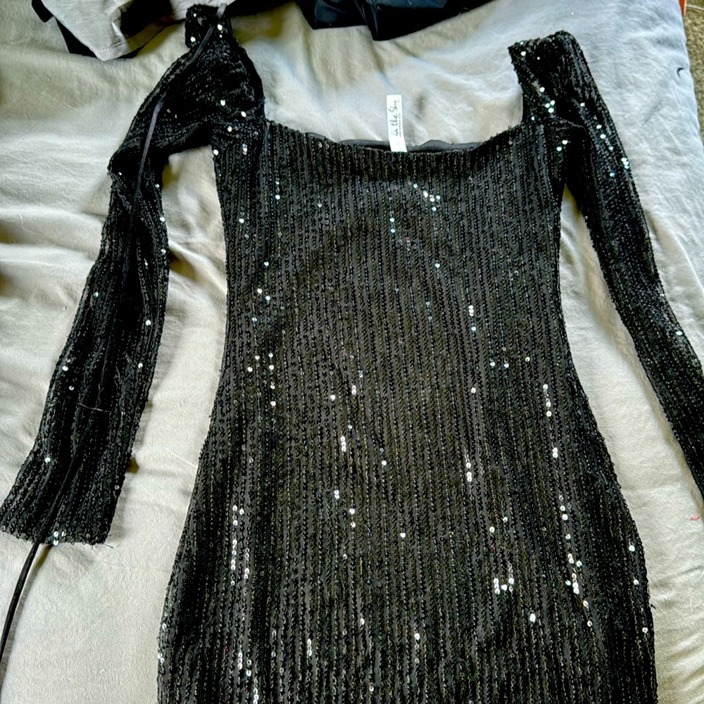 Black sequence Lucy in the Sky Homecoming dress